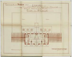 Projet de construction d'un groupe scolaire de 40 garçons et 40 filles... : plan du 1er étage... / dressé par le directeur des travaux soussigné, [Bondor]. – Montpellier, 30 mai 1932.