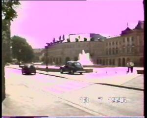 Visite de Mary Soames, fille de Winston Churchill, à Metz (14 juillet 1996).
