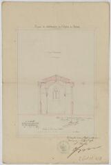 Projet de construction de l'église : coupe transversale / dressé par l'architecte d'arrondissement. – 1857.