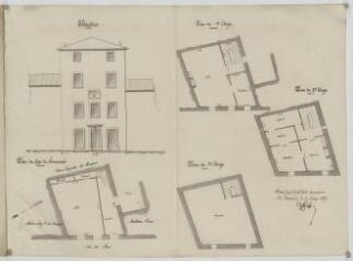 Aliénation de l'ancienne mairie : plan des lieux / dressé par l'architecte soussigné [signature illisible].