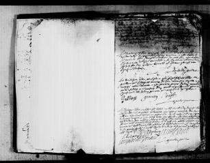 Paroisses Saint-Saturnin et Saint-Guiraud: registre des actes de baptêmes, mariages et sépultures (1681-1694, 1720-1722).