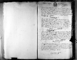 Naissances, décès (1793-1835), publications de mariage (an XII-1835), mariages (1793-an IV, an IX-1835)
