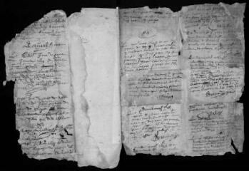 Paroisse Saint-Étienne : registre des actes de baptêmes (12 octobre 1623 - 2 décembre 1700), mariages (novembre 1675 - 16 novembre 1700) et sépultures (10 novembre 1622 - 17 décembre 1700).