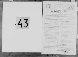 Recensement de la population de 1954, liste nominative n°7.