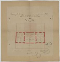 Projet de construction 'une école communale des deux sexes et d'une mairie : plan du 1er étage / dressé par l'architecte soussigné, [N. Polge]. Montpellier, juillet 1881.