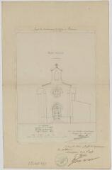 Projet de construction de l'église : façade principale / dressé par l'architecte d'arrondissement. – 1857.