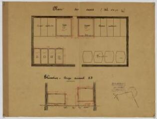 Domaine de la Motte, projet de construction de cuves en béton armé : plan des cuves.