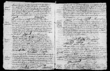 104 vues  - Baptêmes, mariages (1783-1792), sépultures (1792). 10 PUB 14 (ouvre la visionneuse)