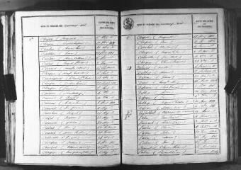 16 vues - Tables décennales, naissances, mariages, décès, 1802-1812 5 MI/TD 9 (ouvre la visionneuse)