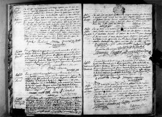 156 vues  - Sainte-Anne.- Baptêmes, mariages, sépultures (1734-1738, 24 novembre) 5 MI 1/37 (ouvre la visionneuse)