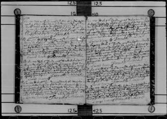 46 vues  - Baptêmes, mariages, sépultures (1711-1721) 1 MI EC 8/1 (ouvre la visionneuse)