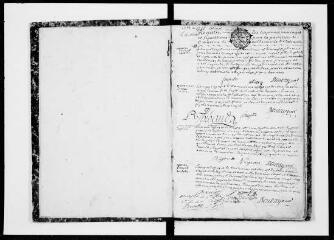 60 vues  - Baptêmes, mariages, sépultures (1752-février 1778) 1 MI EC 35/1 (ouvre la visionneuse)