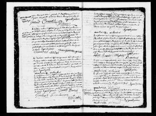100 vues  - Baptêmes, mariages, sépultures (1743, 4 février-1753) 1 MI EC 39/2 (ouvre la visionneuse)