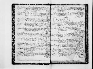 98 vues  - Saint-Pierre.- Baptêmes (1663-1670), mariages, sépultures (1668-1670) 1 MI EC 74/1 (ouvre la visionneuse)