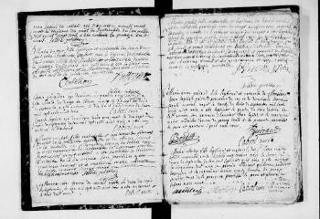 77 vues  - Baptêmes, mariages, sépultures (juillet 1723-octobre 1733) 1 MI EC 329/2 (ouvre la visionneuse)
