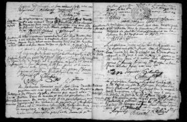 69 vues  - Paroisse Saint-Laurent : registre des actes de baptêmes (25 mai 1733 - 15 novembre 1742), mariages (12 mai 1733 - 27 octobre 1742) et sépultures (6 avril 1733 - 2 novembre 1742). 147 EDT 66 (ouvre la visionneuse)