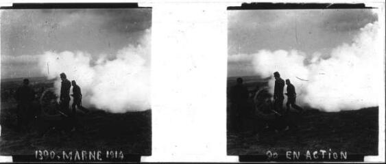 1 vue 1390 - Marne 1914 - 90 en action / [Anonyme]. 41 Fi 129