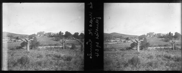 1 vue  - Paysage de campagne autour du Mas de Lunès, janvier 1924. / [Famille SOULAS (photographe)] (ouvre la visionneuse)