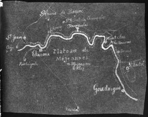 1 vue  - Reproduction d\'une carte représentant la plaine de Bourjac - Plateau de Méjeannes. / [Anonyme] (ouvre la visionneuse)